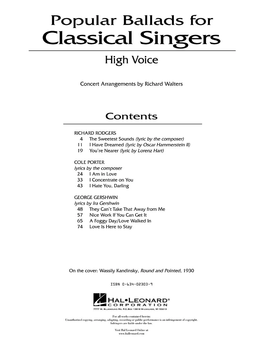 Popular Ballads for Classical Singers - Image 3
