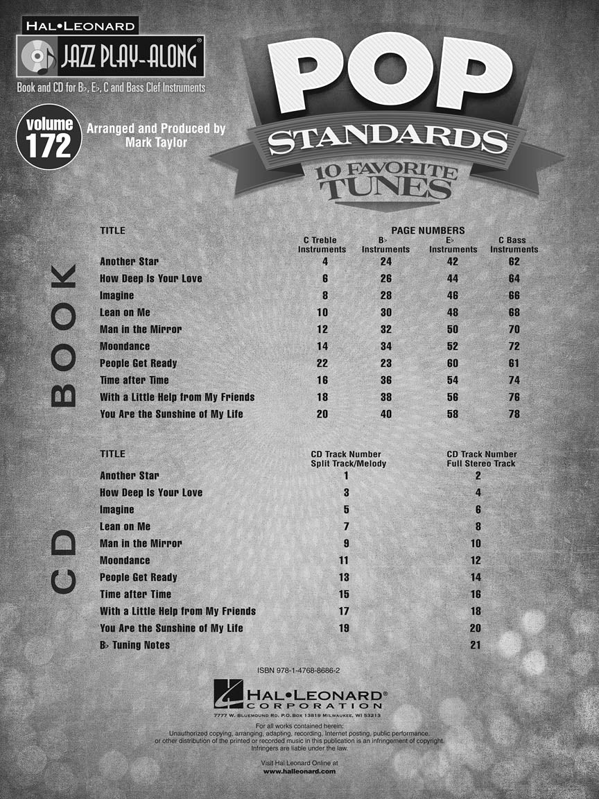 Pop Standards - Jazz Play-Along Vol. 172 - Image 3