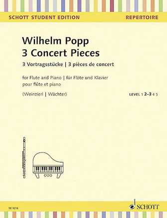 Popp 3 Concert Pieces for Flute and Piano
