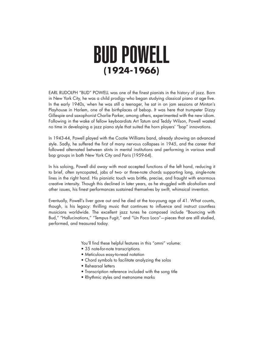 Powell Bud Powell Omnibook - Image 2