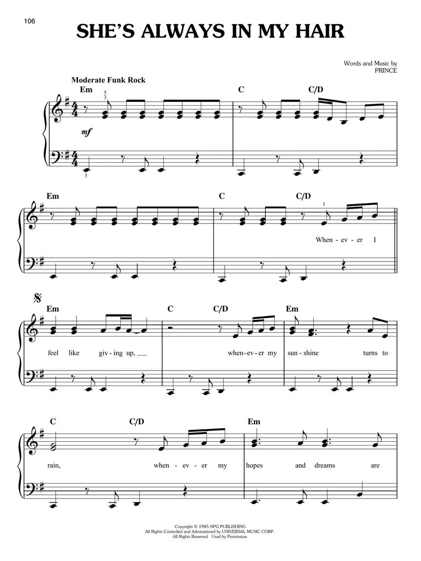 Prince - Ultimate Easy Piano Songbook - Image 4