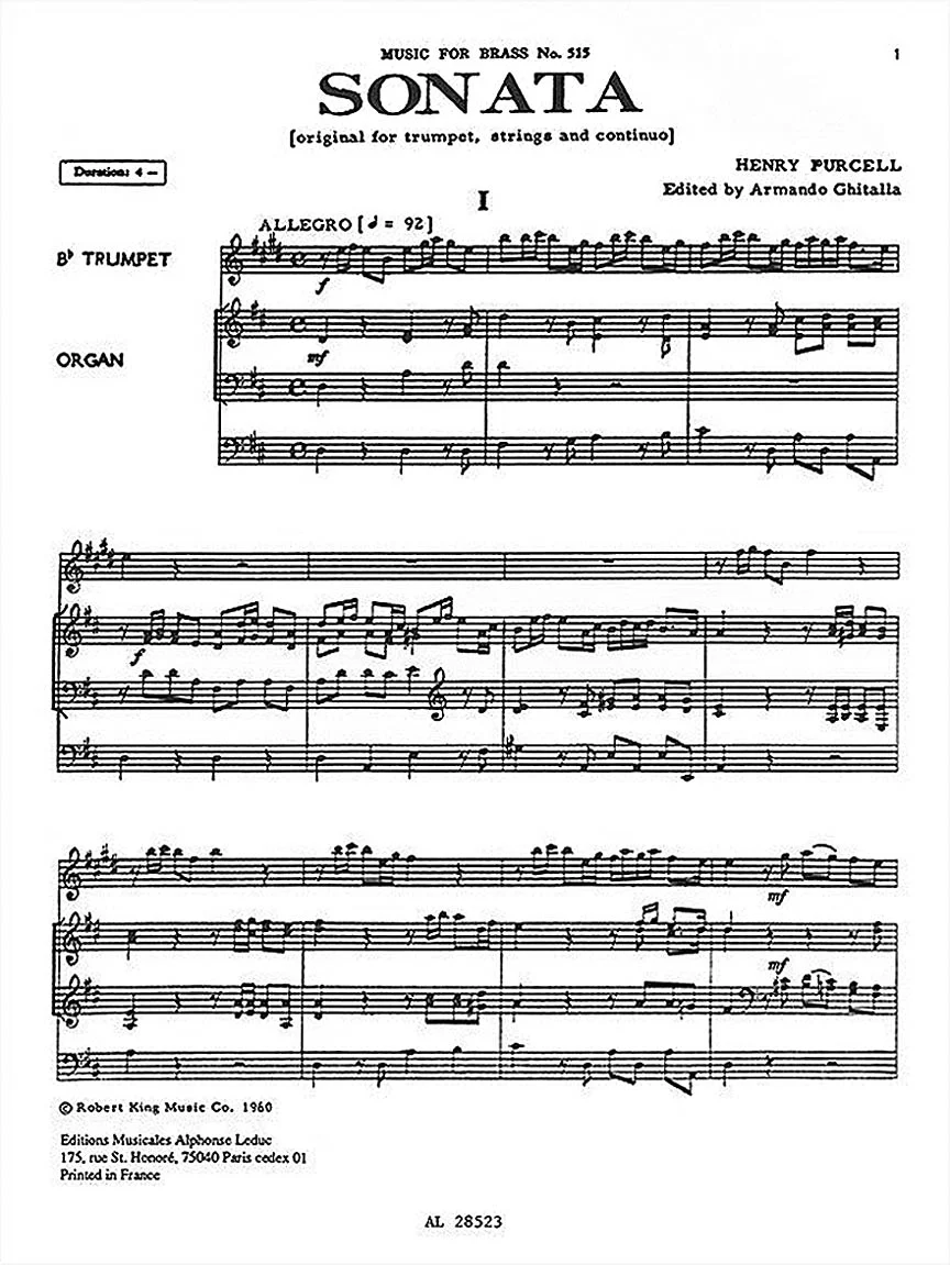 Purcell Sonata (trumpet & Organ) - Image 2
