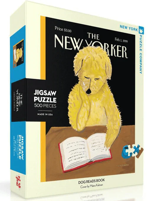 Puzzle: New Yorker - Dog Reads Book Mini - Image 2
