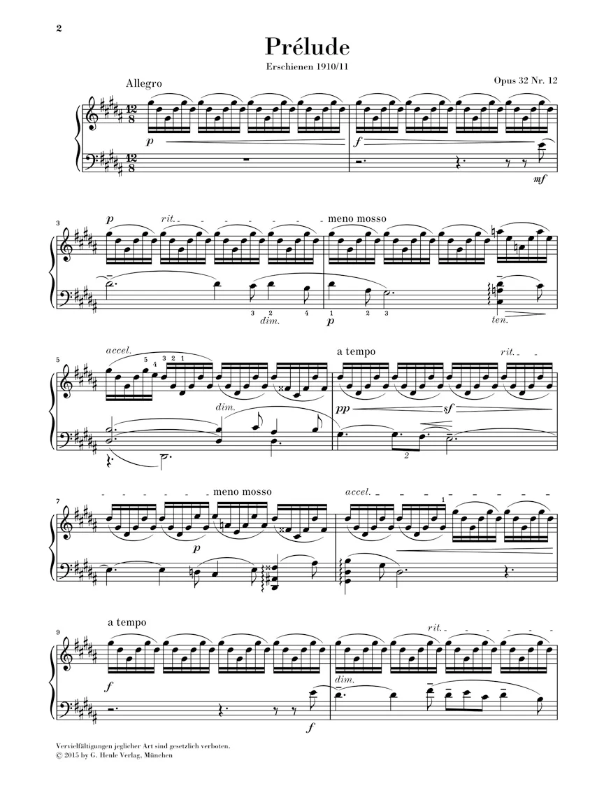 Rachmaninow: Prélude in g sharp minor, Op. 32 No. 12 - Image 2
