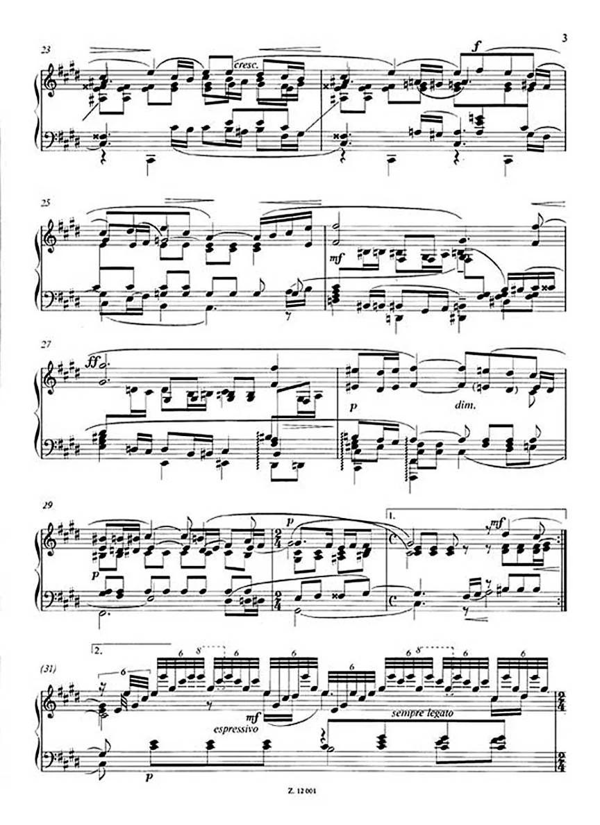 Rachmaninoff Vocalise Op.34, No. 14 Arr. Solo Piano - Image 3