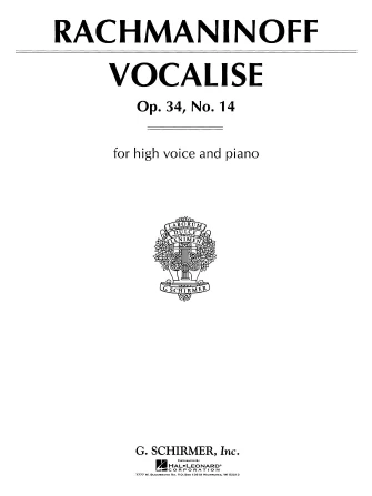Rachmaninoff  Op. 34, No. 14 High Voice