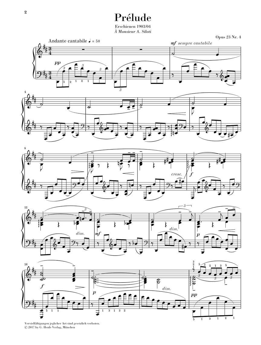 Rachmaninow: Prélude in D major, Op. 23,4 - Image 2