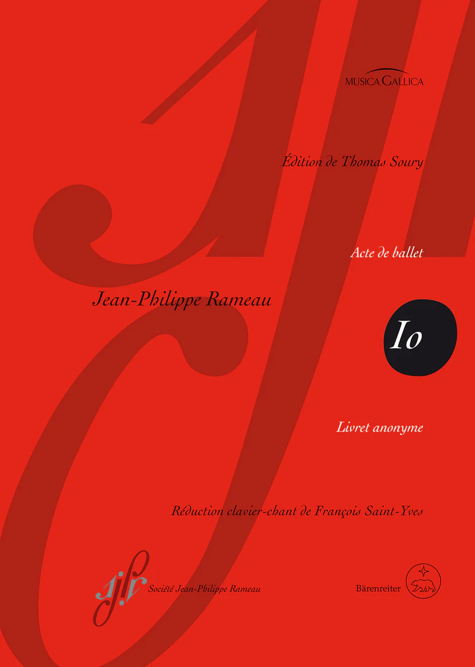 Rameau Io - Vocal Score