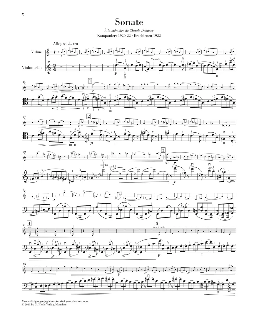 Ravel: Sonata for Violin and Cello - Image 5