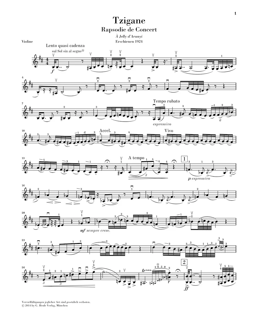 Ravel: Tzigane for Violin and Piano - Image 4