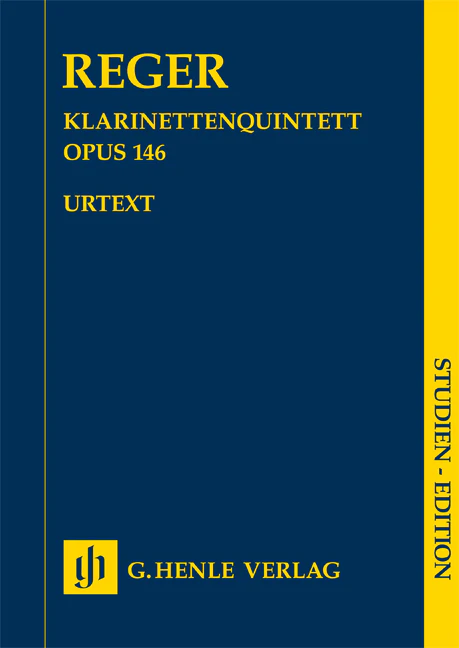 Reger: Clarinet Quintet in A major, Op. 146 (Study Score)