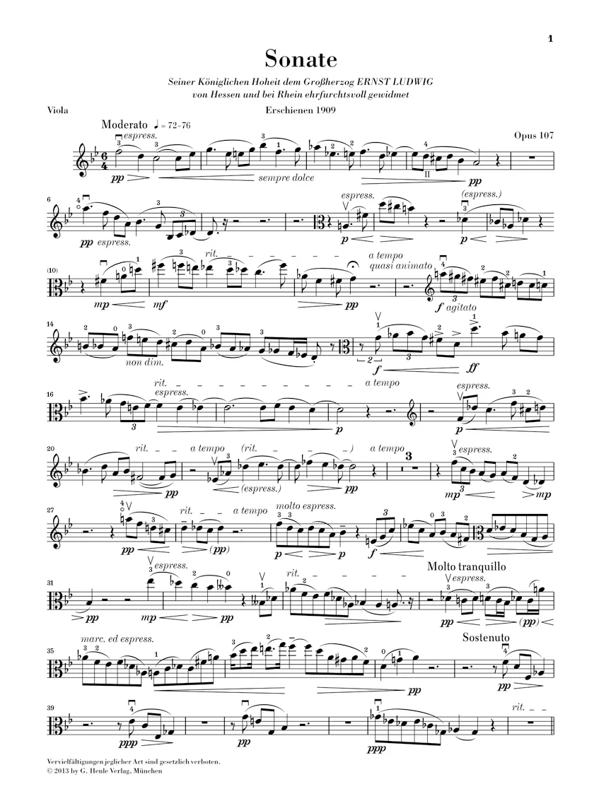 Reger: Clarinet Sonata, Op. 107 - Image 4