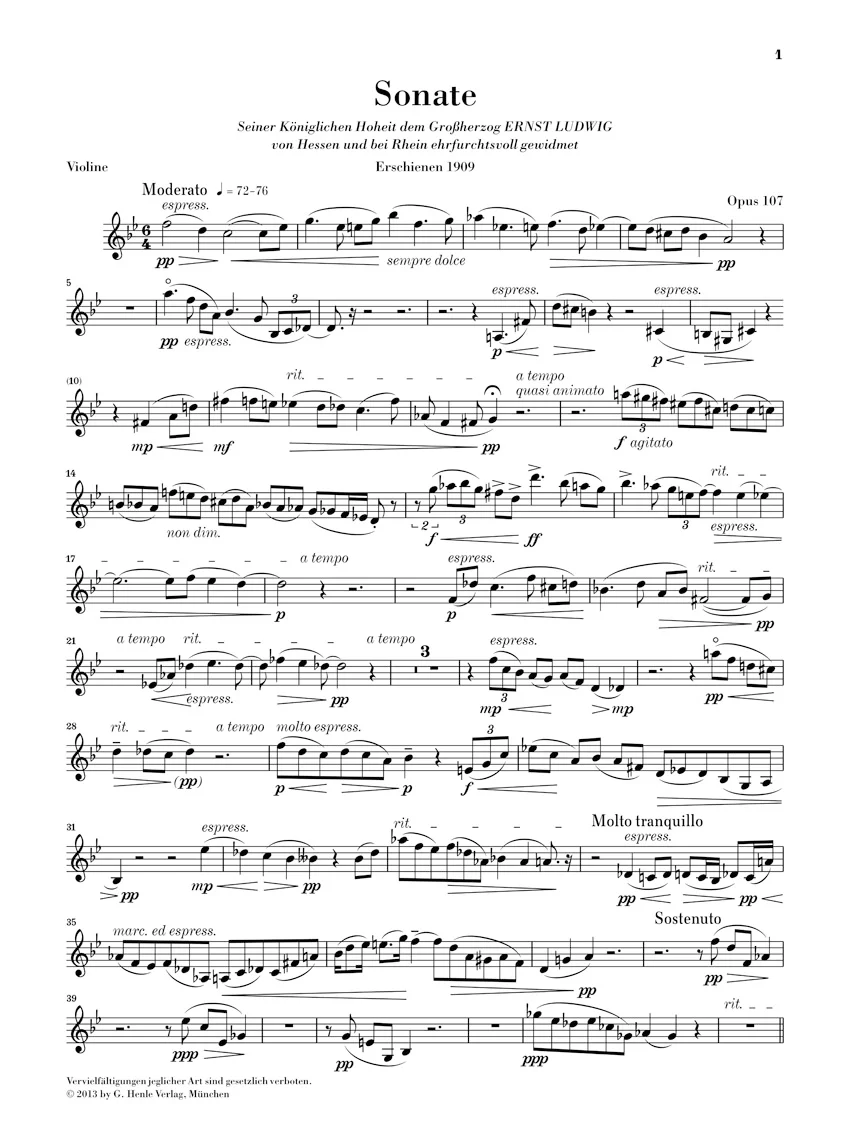 Reger: Clarinet Sonata, Op. 107 - Image 3