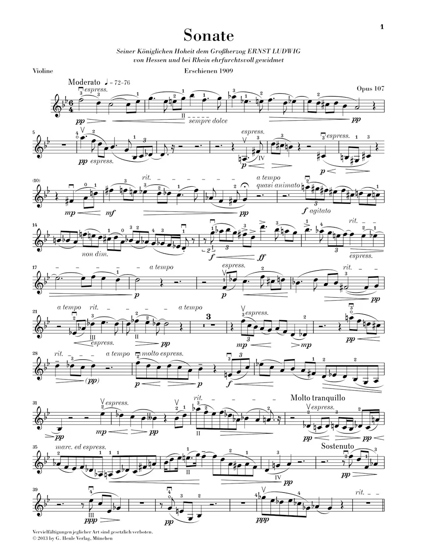 Reger: Clarinet Sonata, Op. 107 - Image 4