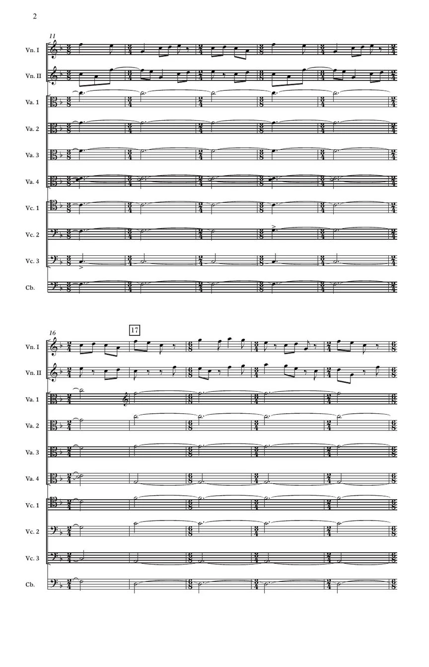 Duet For Two Violins And String Ensemble - Study Score - Image 4
