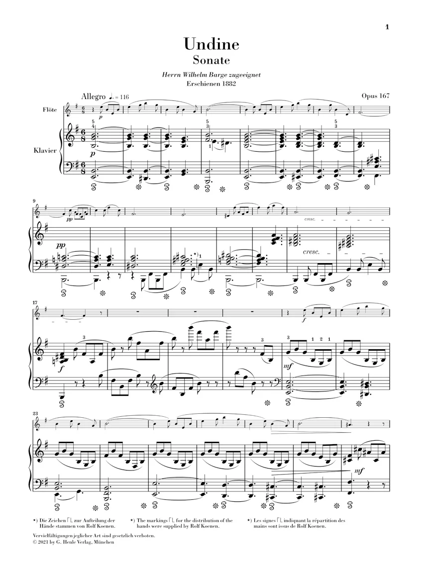 Reinecke: Undine - Sonata for Piano and Flute, Op. 167 - Image 2