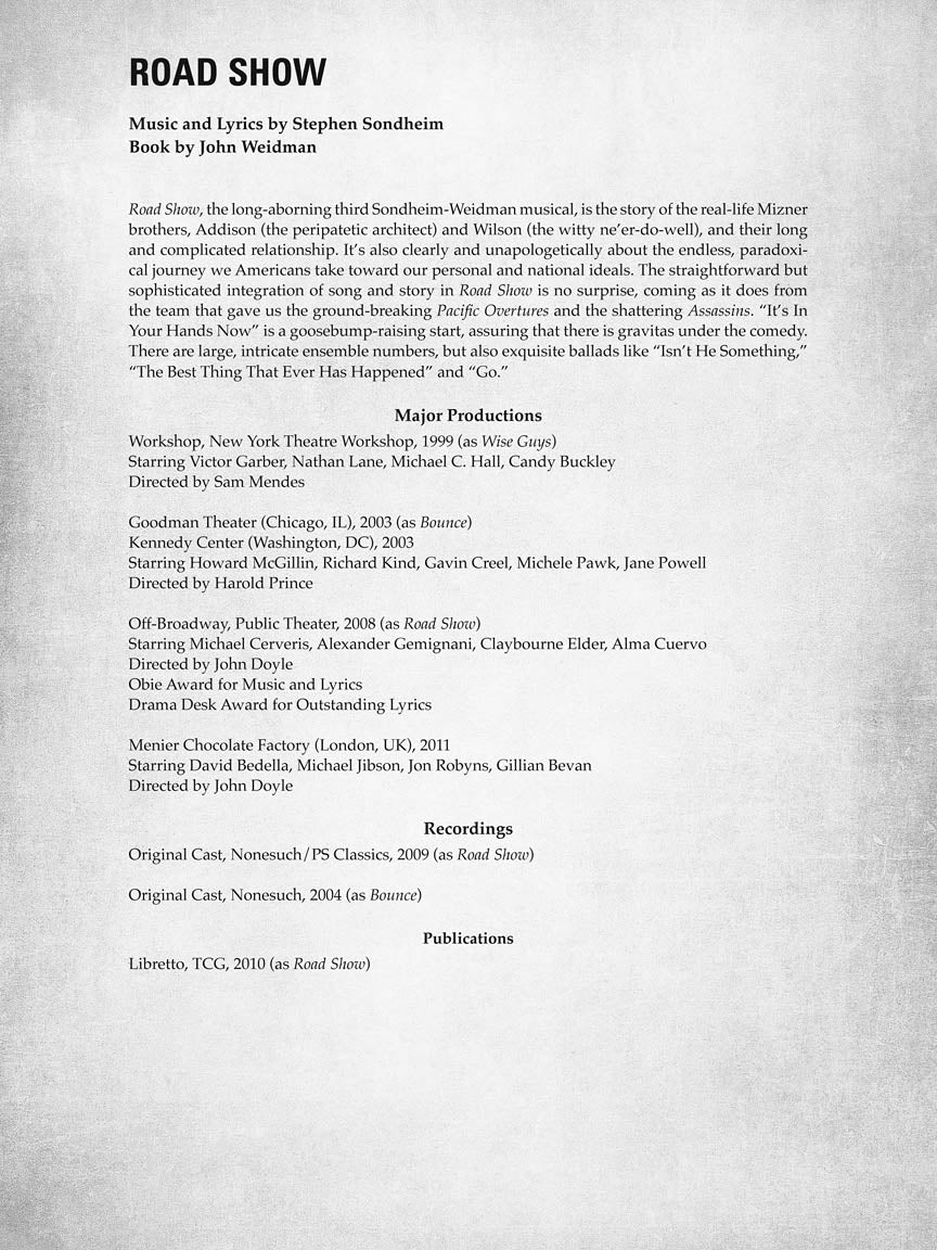 Road Show - Vocal Selections - Image 4
