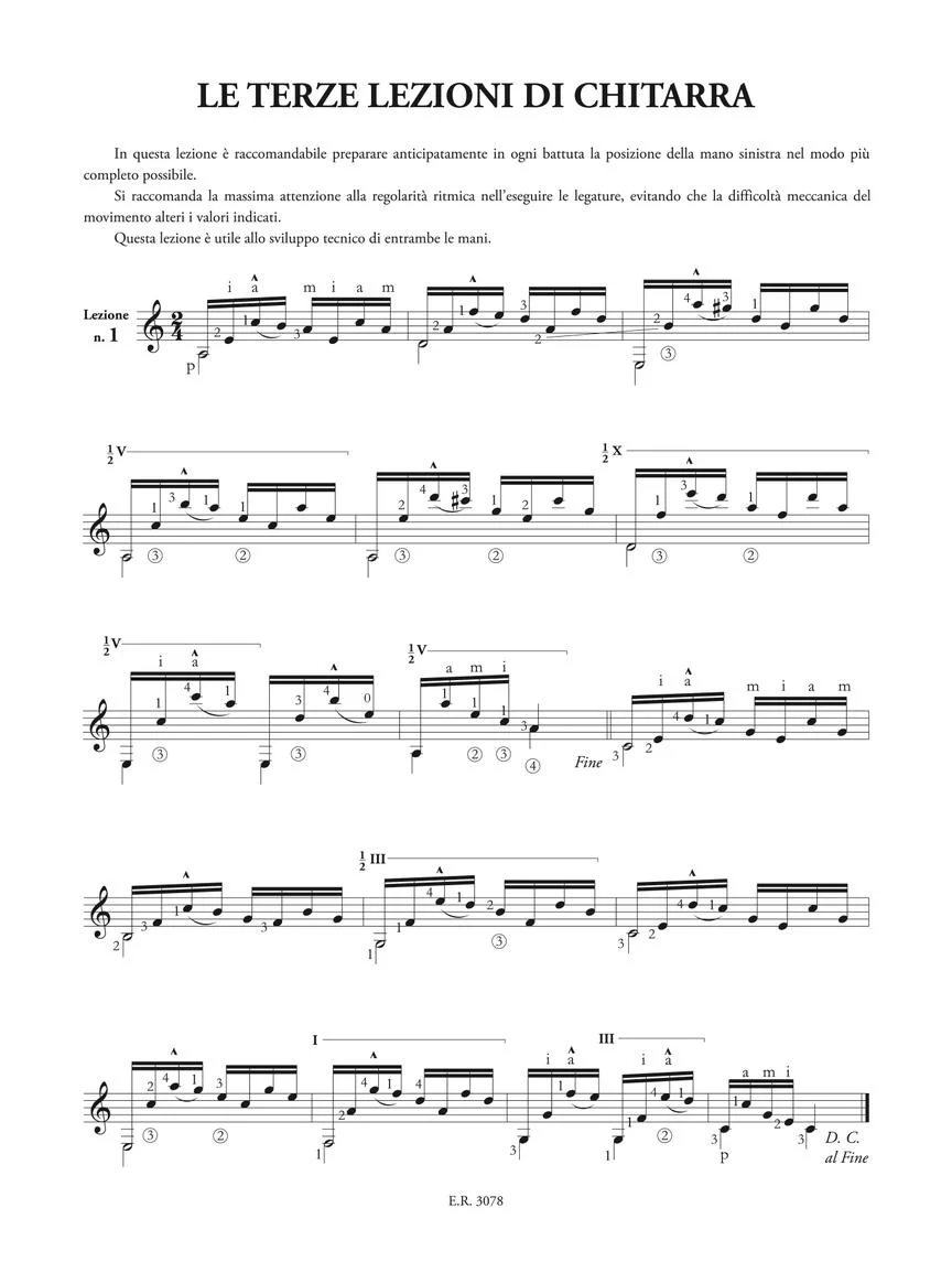 Sagreras Le Terze Lezioni Di Chitarra Guitar Method - Image 2