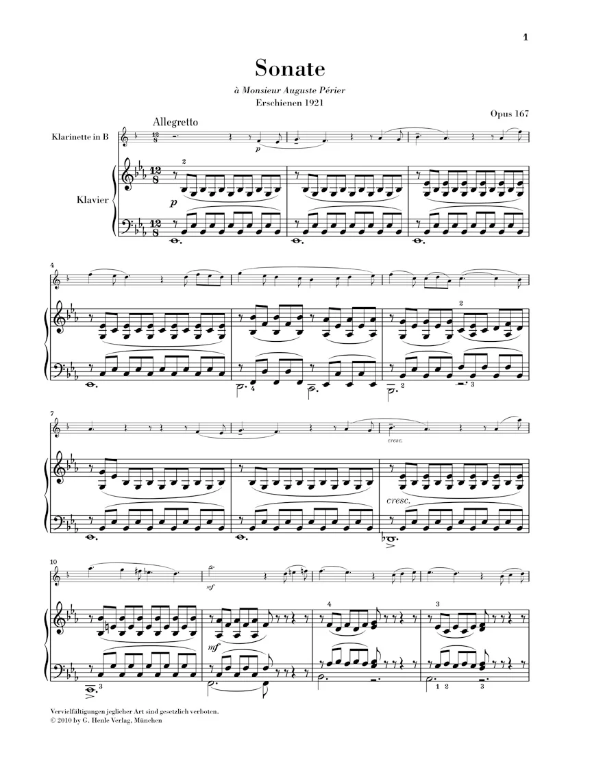 Saint-Saëns: Clarinet Sonata, Op. 167 - Image 2