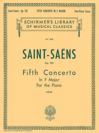 Saint-Saens Concerto No. 5 in F, Op. 103