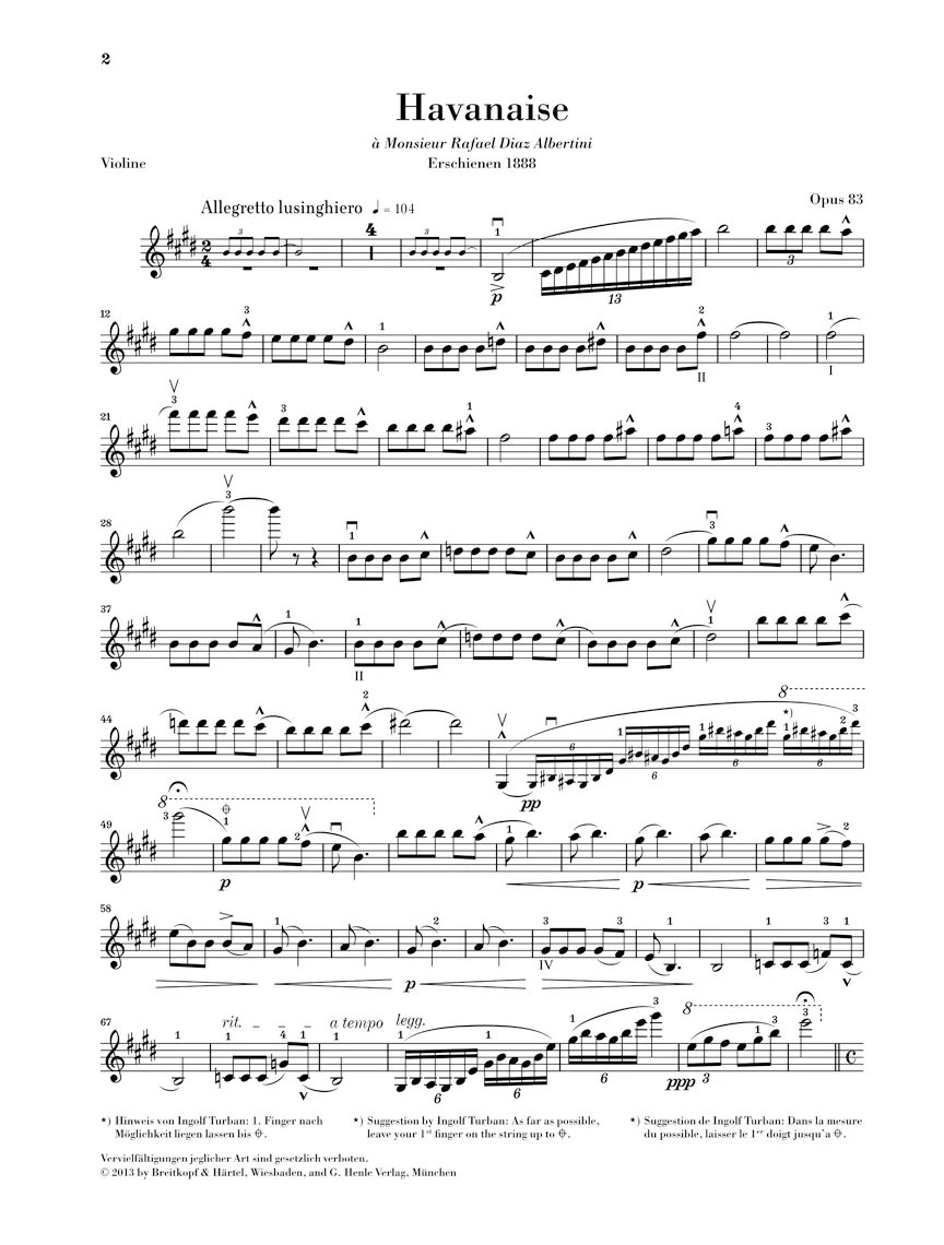 Saint-Saëns: Havanaise, Op. 83 for Violin and Piano - Image 4