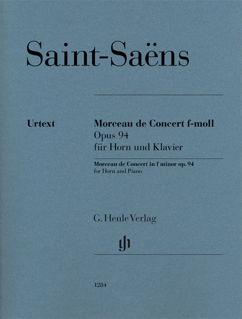 Saint-Saëns: Morceau de Concert in f minor, Op. 94 for Horn and Piano (Score and Parts)