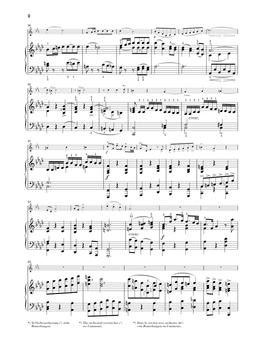 Saint-Saëns: Morceau de Concert in f minor, Op. 94 for Horn and Piano (Score and Parts) - Image 3