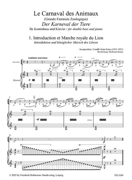 Saint-Saëns: The Carnival of the Animals (arr. Double Bass & Piano) - Image 2