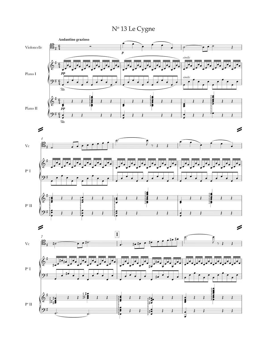 Saint-Saens The Carnival of the Animals, Score - Image 4