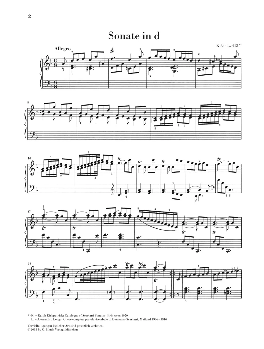Scarlatti: Piano Sonata in d minor K.9, L.413 - Image 2