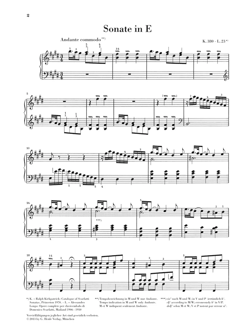 Scarlatti: Piano Sonata in E major K.380, L.23 - Image 2
