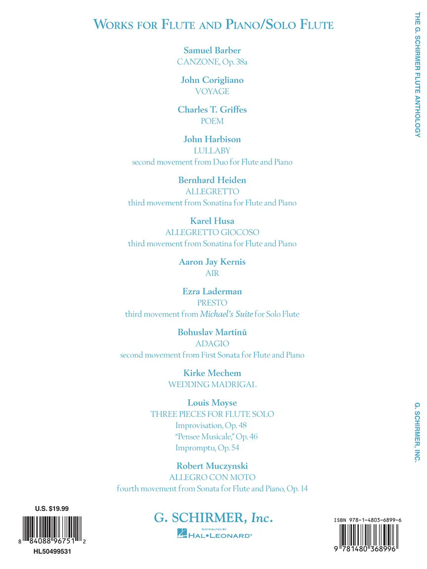 G. Schirmer Flute Anthology - Flute and Piano - Image 2