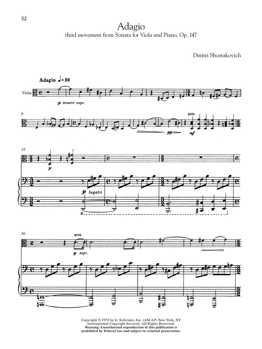 G. Schirmer Viola Anthology - Viola and Piano - Image 9