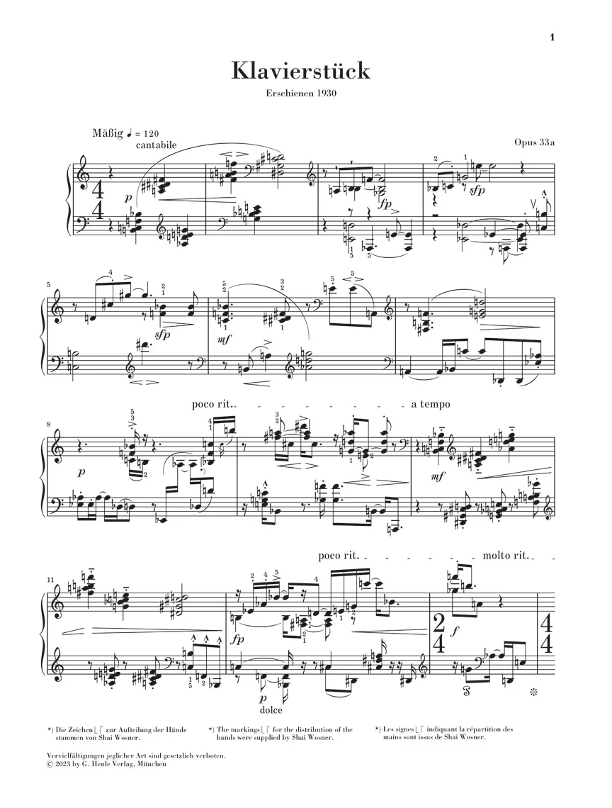 Schönberg: Piano Pieces, Op. 33a & 33b - Image 2