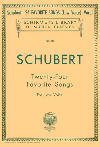 Schubert 24 Favorite Songs