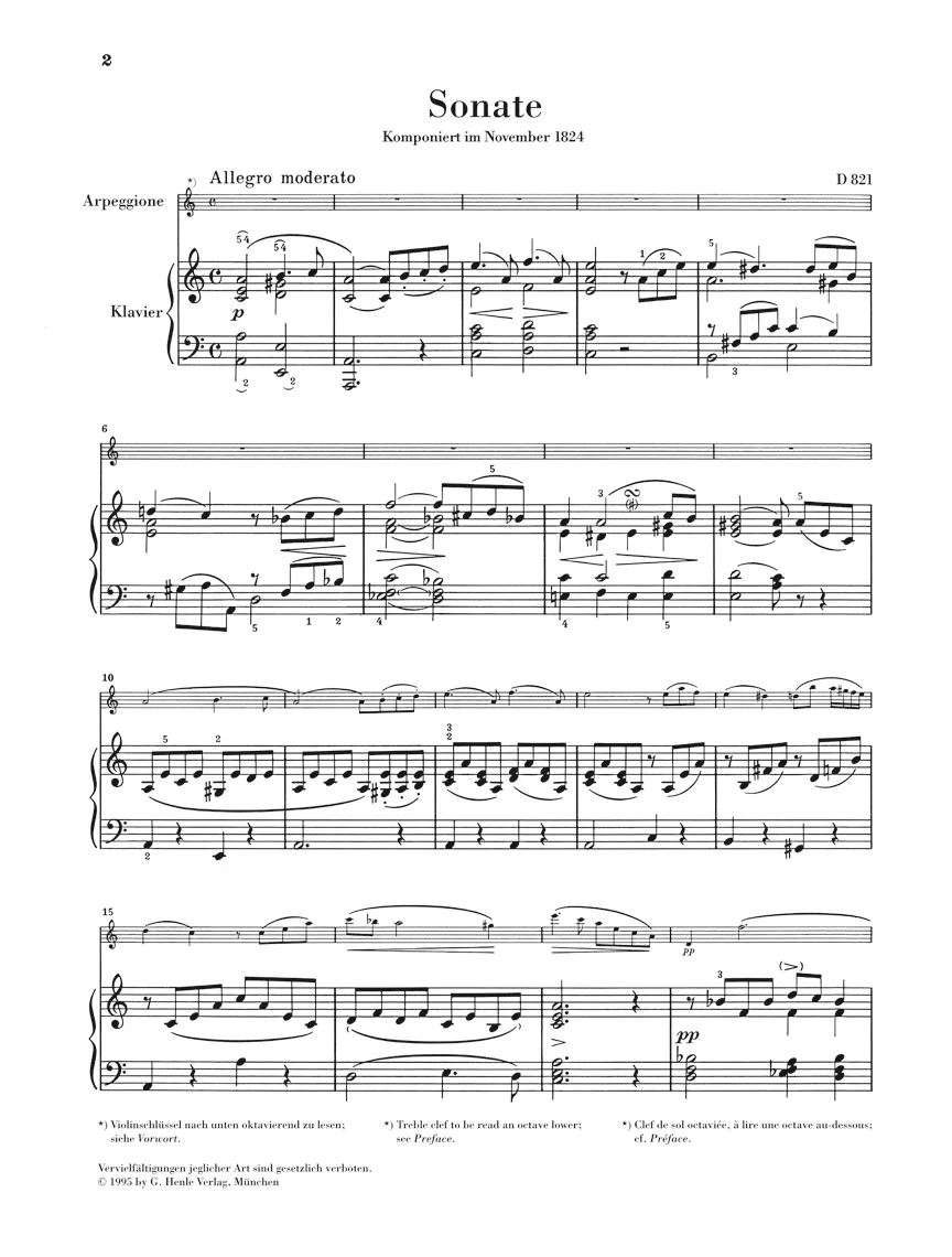 Schubert: Arpeggione Sonata in a minor D 821 - Image 2