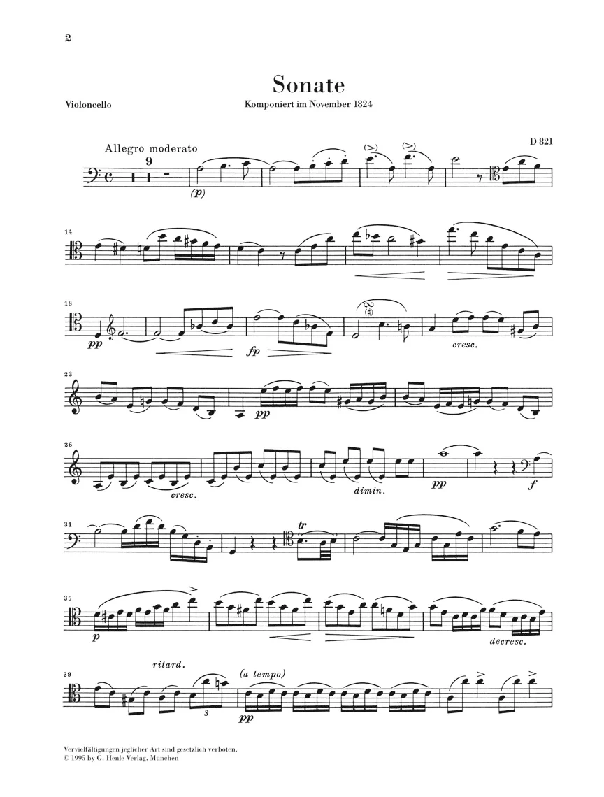 Schubert: Arpeggione Sonata in a minor D 821 - Image 3