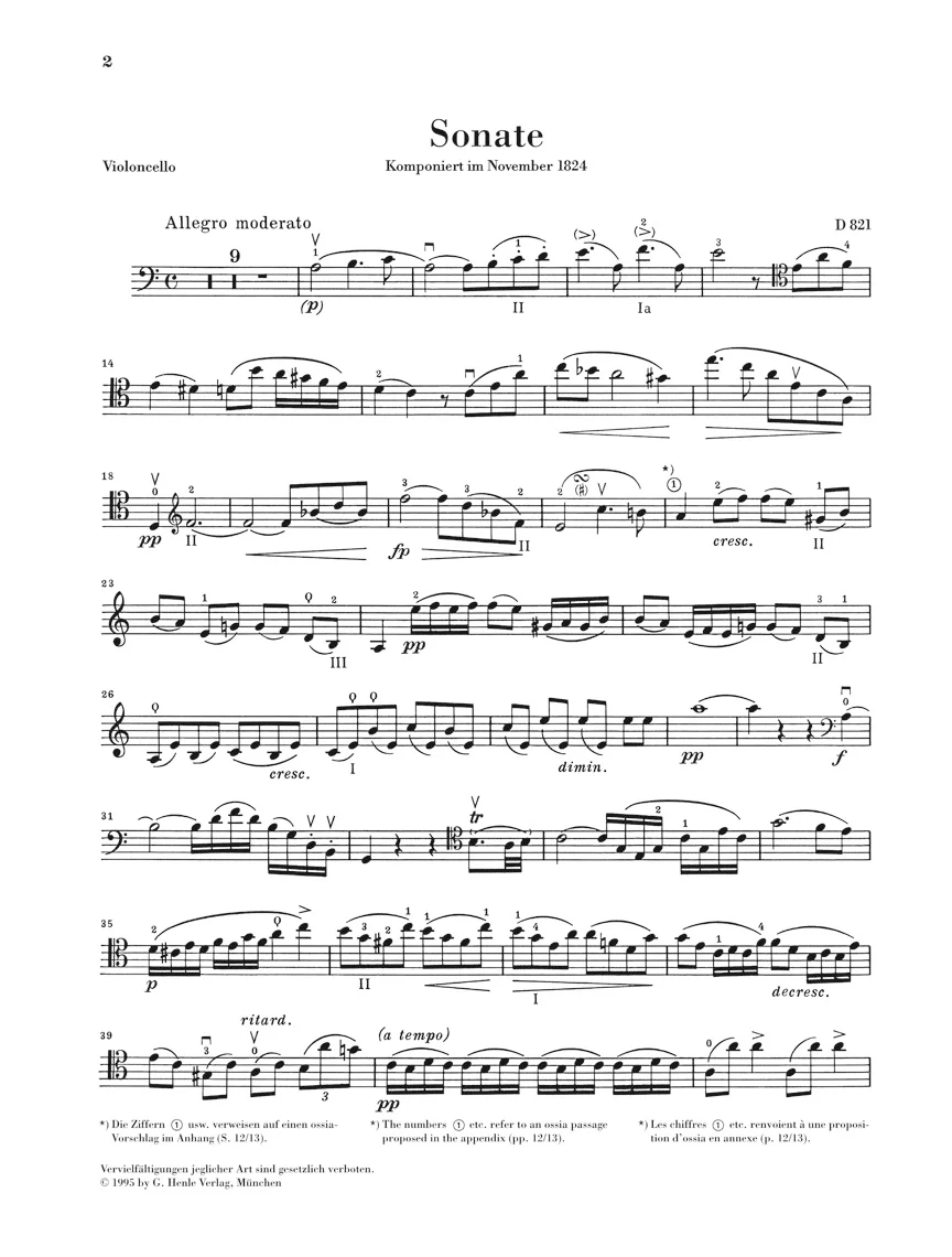 Schubert: Arpeggione Sonata in a minor D 821 - Image 4