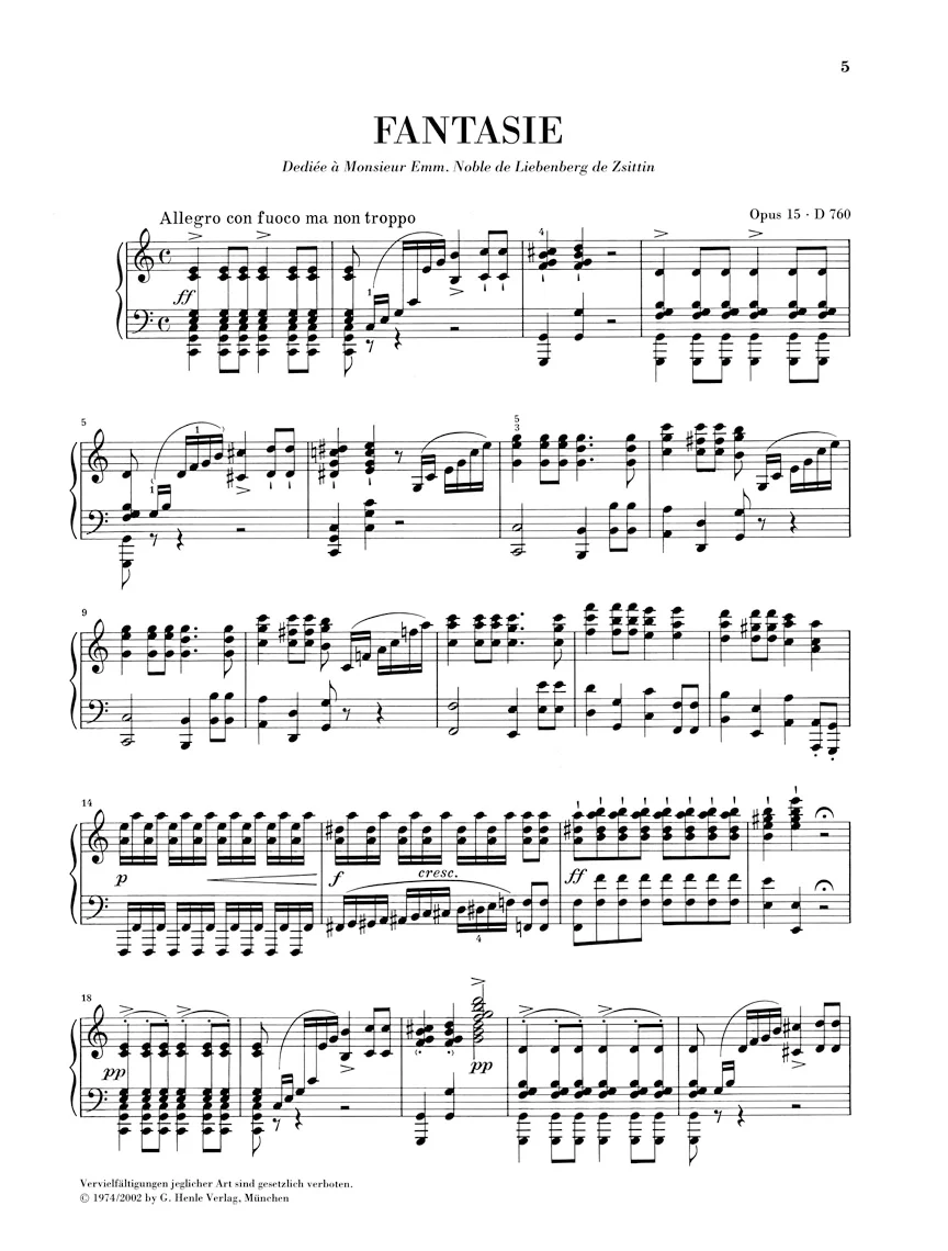 Schubert: Fantasy C major, Op. 15 - Image 2