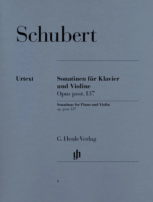 Schubert: Sonatinas for Piano and Violin, Op. post. 137