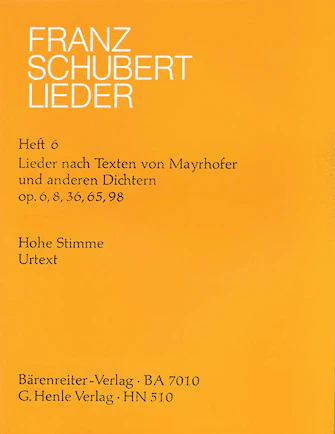 Schubert: Songs with Lyrics by Mayrhofer and other Poets