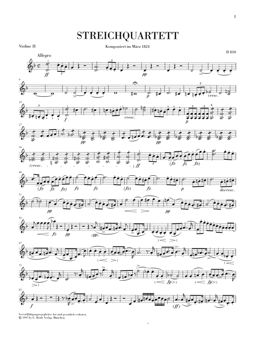 Schubert: String Quartet in d minor D 810 - Image 3