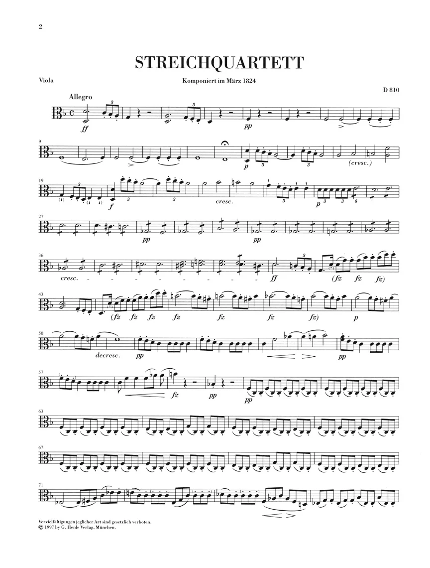 Schubert: String Quartet in d minor D 810 - Image 4