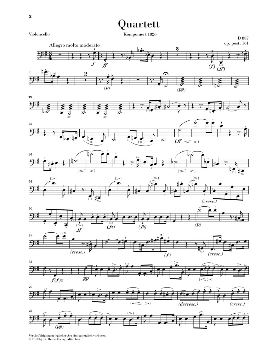Schubert: String Quartet in G major, Op. post. 161 D 887 - Image 5