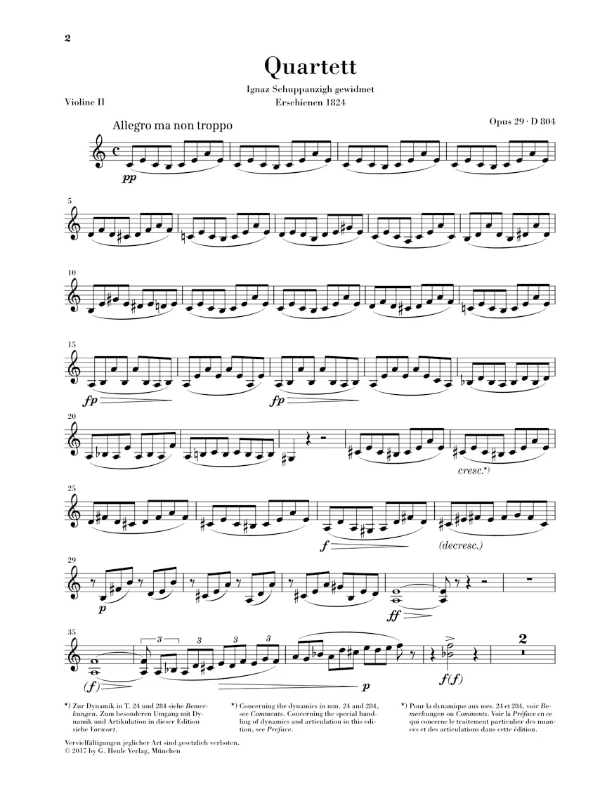 Schubert: String Quartet in a minor, Op. 29 D 804 - Image 3
