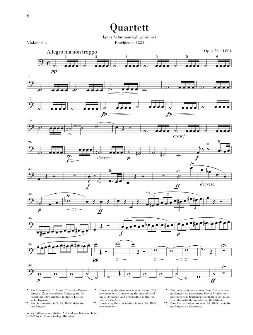 Schubert: String Quartet in a minor, Op. 29 D 804 - Image 5