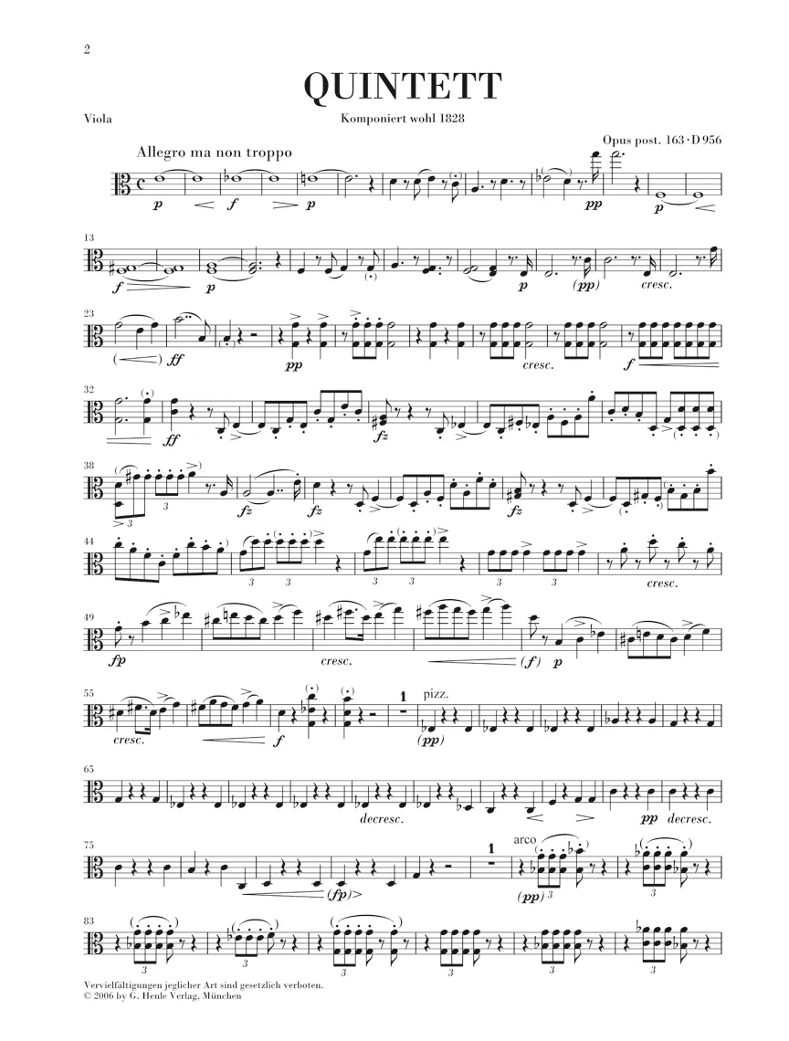 Schubert: String Quintet in C major, Op. post. 163 D 956 - Image 4