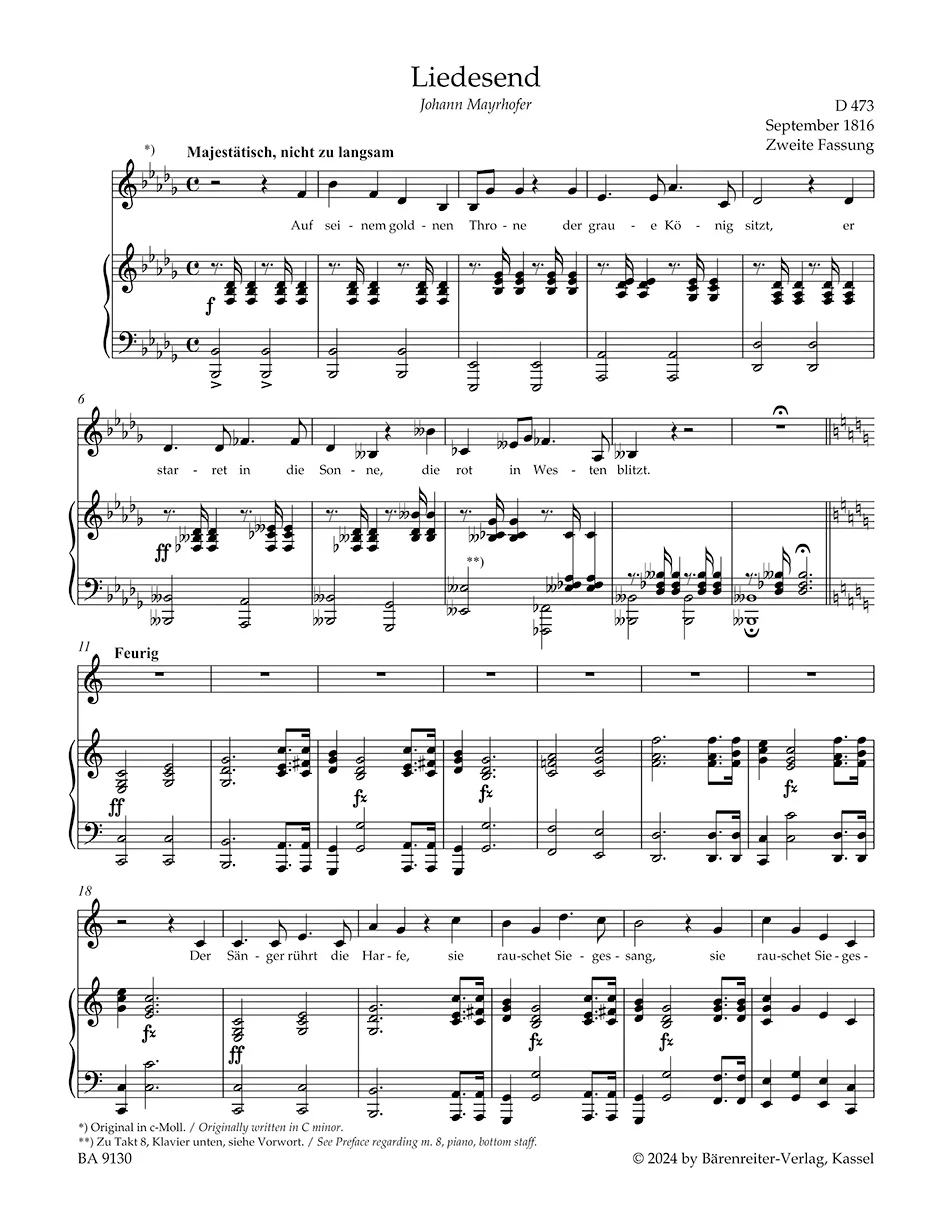 Schubet Lieder, Volume 10 for Medium Voice - Image 2