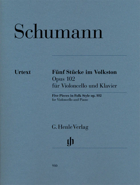 Schumann: Five Pieces in Folk Style, Op. 102 for Cello and Piano