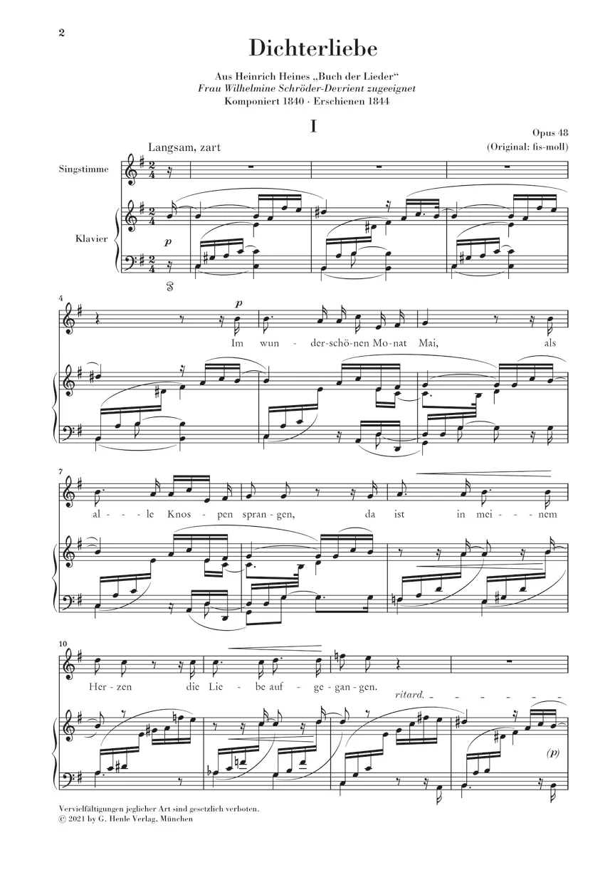 Schumann: Poet's Love, Op. 48 - Medium Voice - Image 3